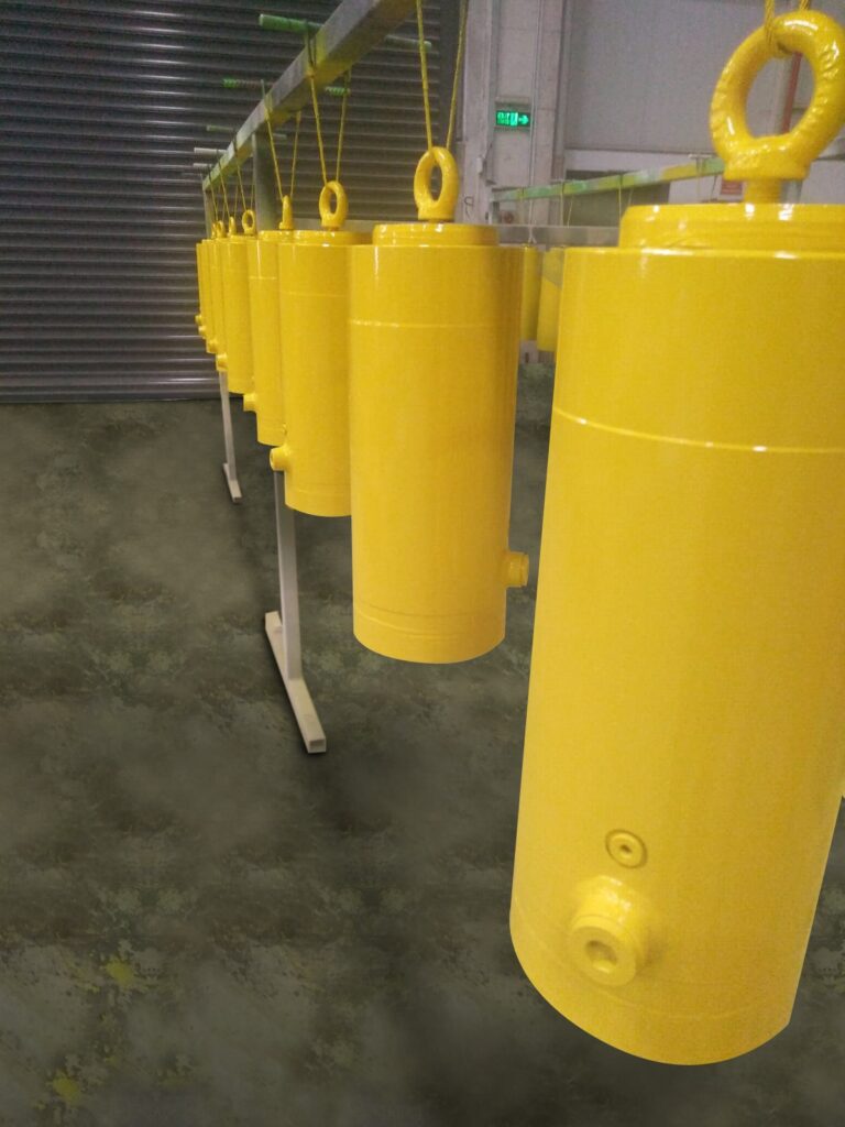 Coating and Painting Atlas Hydraulic Cylinders Custom Hydraulic Pistons